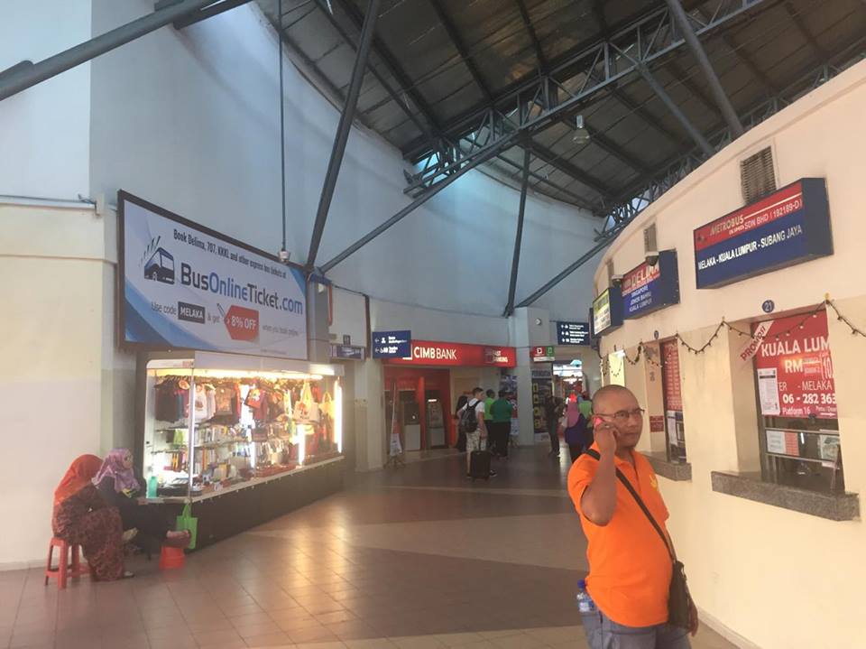 Counters Melaka Sentral bus terminal