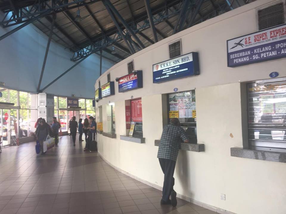 Counters in Melaka Sentral bus terminal