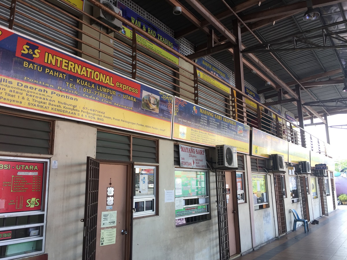 Pontian bus terminal counter